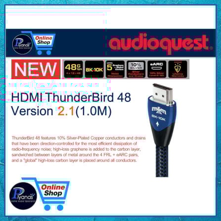 สาย HDMI AUDIOQUEST : HDMI-THUNDERBIRD 48 VERSION 2.1 (1.0 เมตร)_2